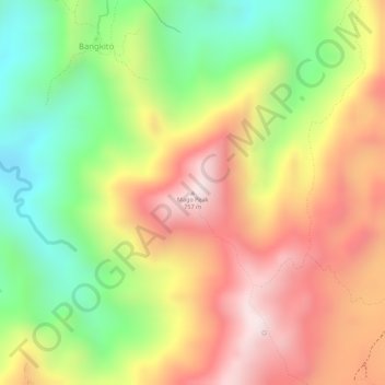 Mago Peak topographic map, elevation, terrain