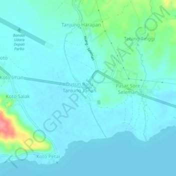 Simpang Empat topographic map, elevation, terrain
