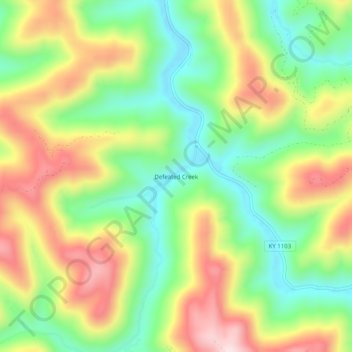 Defeated Creek topographic map, elevation, terrain