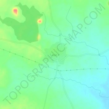 Sagara topographic map, elevation, terrain