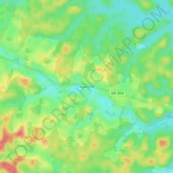 Mamore topographic map, elevation, terrain