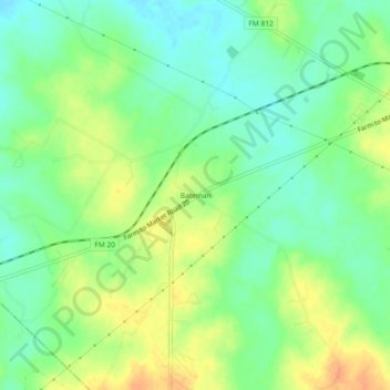 Bateman topographic map, elevation, terrain