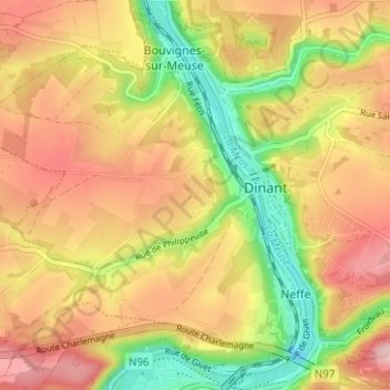 Wespin topographic map, elevation, terrain