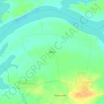 Mehun topographic map, elevation, terrain