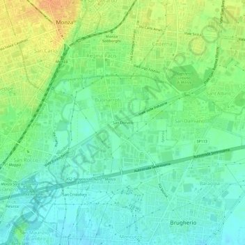 San Donato topographic map, elevation, terrain