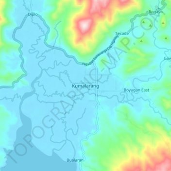Kumalarang topographic map, elevation, terrain
