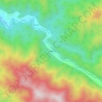 Kotai topographic map, elevation, terrain