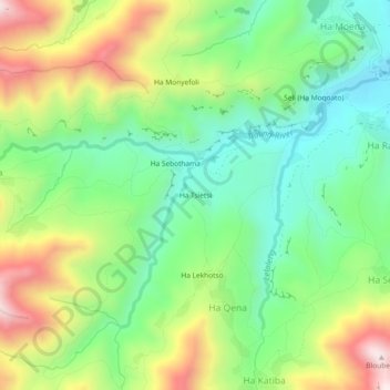 Ha Tsietsi topographic map, elevation, terrain