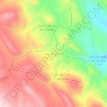 Quicha Grande topographic map, elevation, terrain