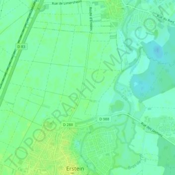 Binnenweg topographic map, elevation, terrain