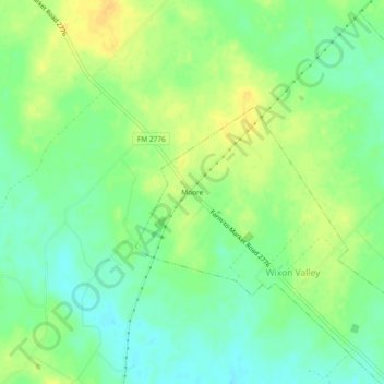 Moore topographic map, elevation, terrain