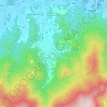 Vorno topographic map, elevation, terrain