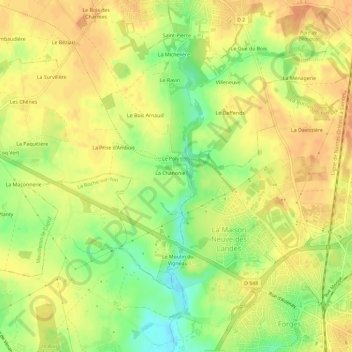 Ambois topographic map, elevation, terrain