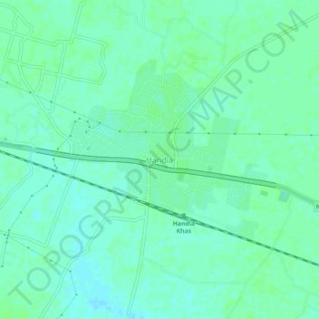 Handia topographic map, elevation, terrain