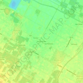 Molino Vecchio topographic map, elevation, terrain