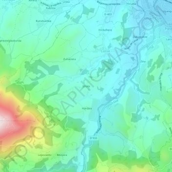 Ithola topographic map, elevation, terrain