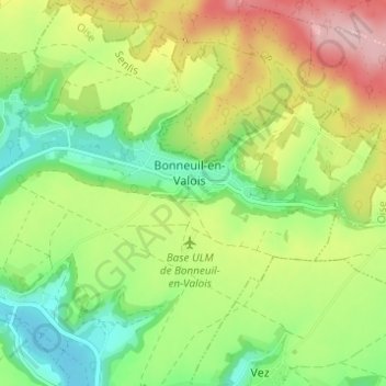 L'eglise topographic map, elevation, terrain
