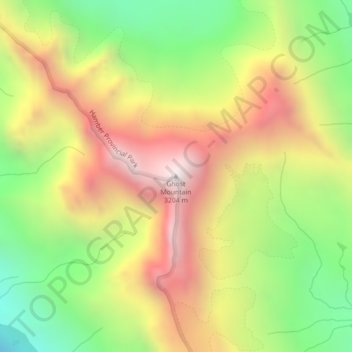 Ghost Mountain topographic map, elevation, terrain