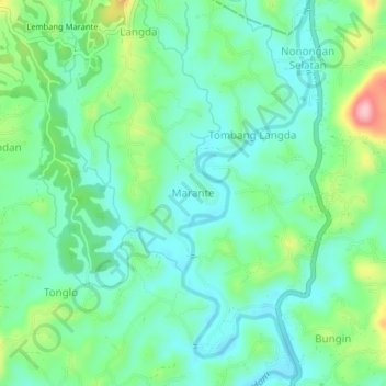 Marante topographic map, elevation, terrain