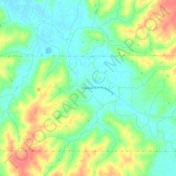 Hiteman topographic map, elevation, terrain
