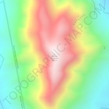 Mount Aberdeen topographic map, elevation, terrain
