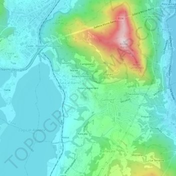 Solaro Superiore topographic map, elevation, terrain
