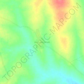 Adourekoman topographic map, elevation, terrain