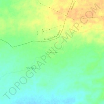 Fatepura topographic map, elevation, terrain