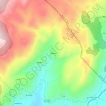 Trarigo topographic map, elevation, terrain