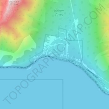 Indian topographic map, elevation, terrain