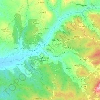 Matas topographic map, elevation, terrain