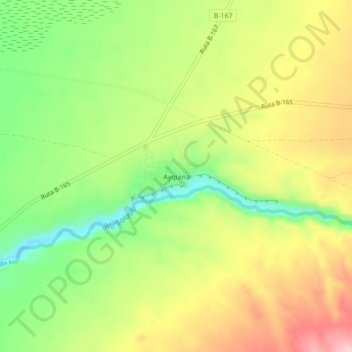 Ayquina topographic map, elevation, terrain