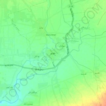 Toru topographic map, elevation, terrain