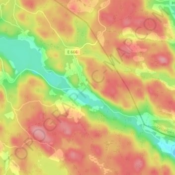 Drabo topographic map, elevation, terrain