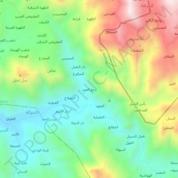 Raj` al Hummar topographic map, elevation, terrain