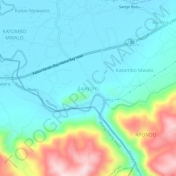 Sang'oro topographic map, elevation, terrain
