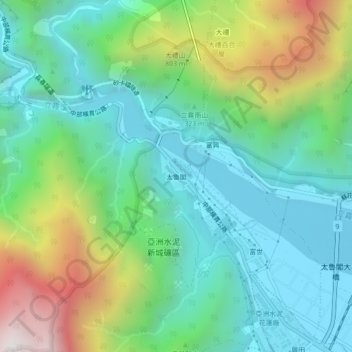 Taroko topographic map, elevation, terrain