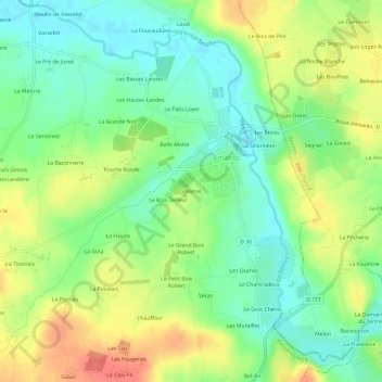 Villarcel topographic map, elevation, terrain