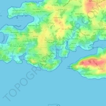 Cosquer topographic map, elevation, terrain
