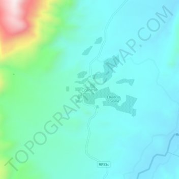 Colomé topographic map, elevation, terrain