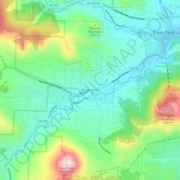 Beaver Point topographic map, elevation, terrain