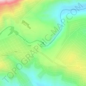Phiphidi Waterfall topographic map, elevation, terrain