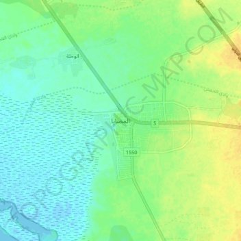 Al Madayah topographic map, elevation, terrain