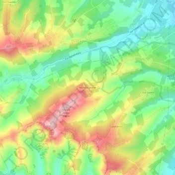 Montecatone topographic map, elevation, terrain