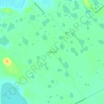 Loma Alta topographic map, elevation, terrain