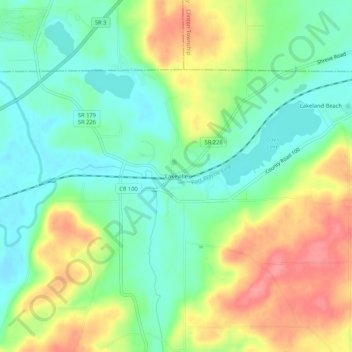 Lakeville topographic map, elevation, terrain