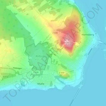 Lövsta topographic map, elevation, terrain