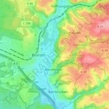 Hahnenberg topographic map, elevation, terrain