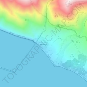 Green Coast Residence topographic map, elevation, terrain