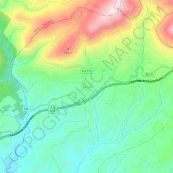 Franco topographic map, elevation, terrain